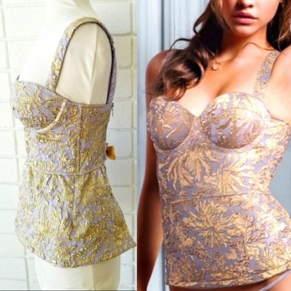 Victoria's Secret Designer Collection Black Label Bustier Corset Lingerie Topnew - Picture 2 of 6